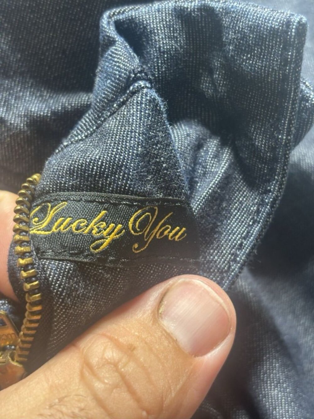 Lucky Brand Dungarees Womens 8/29 Wide Leg Trouser Jeans Dark Wash Made USA - Picture 7 of 12